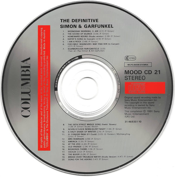 Simon & Garfunkel - Definitive - Used CD image 9