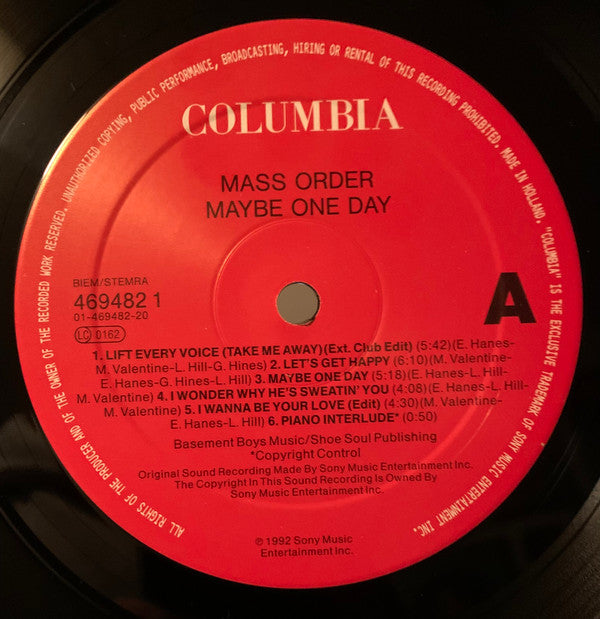 Mass Order - Maybe One Day - Used Vinyl Record image 2