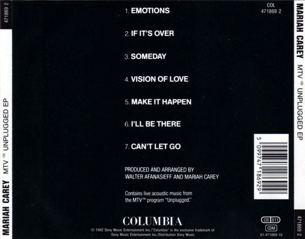 Mariah Carey - MTV Unplugged EP - Used CD image 7