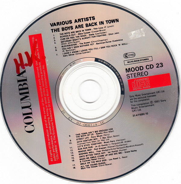 Various - Boys Are Back In Town - Used CD image 5