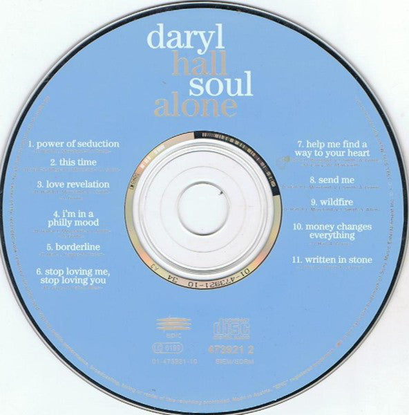 Daryl Hall - Soul Alone - Used CD image 8