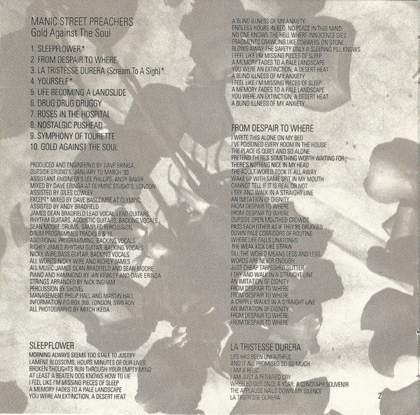 Manic Street Preache - Gold Against The Soul - Used CD image 11