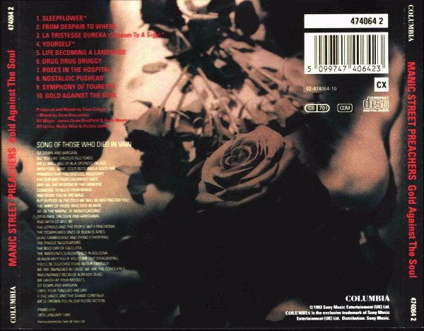 Manic Street Preache - Gold Against The Soul - Used CD image 2