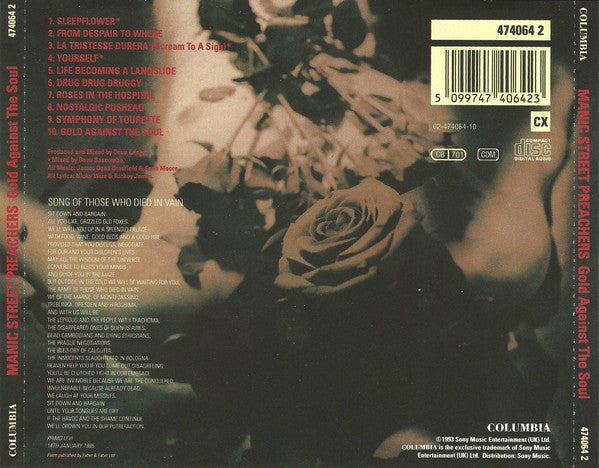 Manic Street Preache - Gold Against The Soul - Used CD image 8