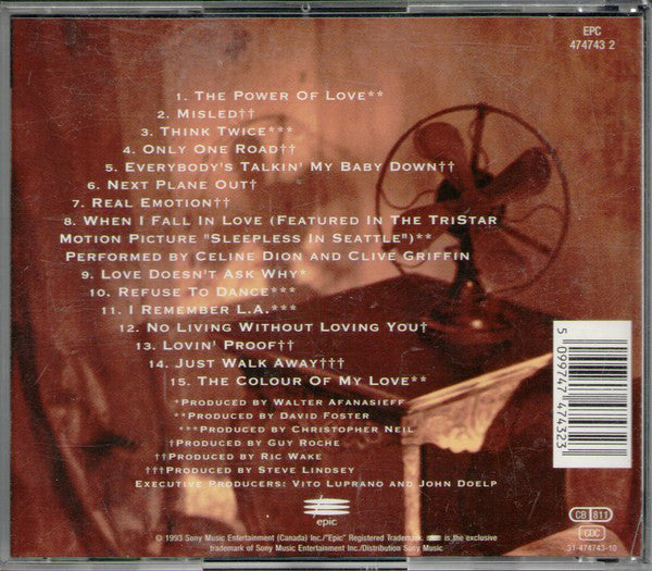 Celine Dion - Colour Of My Love - CD image 2
