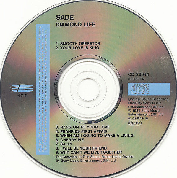 Sade - Diamond Life - Used CD image 3