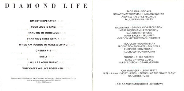 Sade - Diamond Life - Used CD image 4