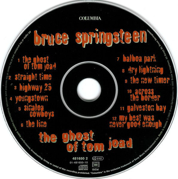 Bruce Springsteen - Ghost Of Tom Joad - CD image 4