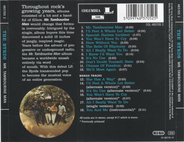 Byrds - Mr. Tambourine Man - CD image 3