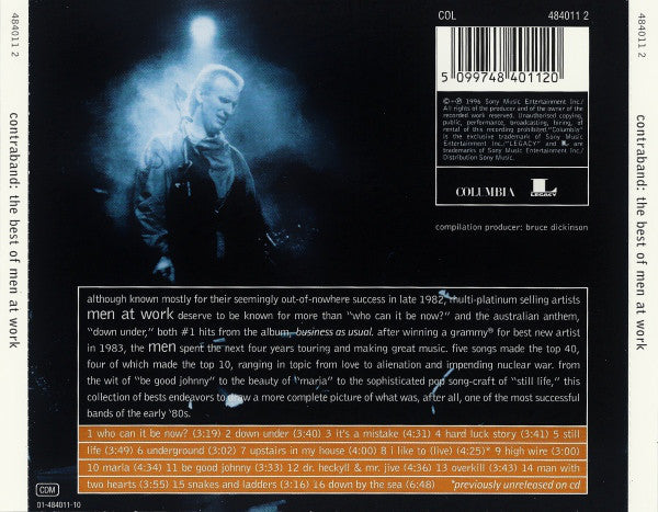 Men At Work - Contraband: The Best Of - CD image 3