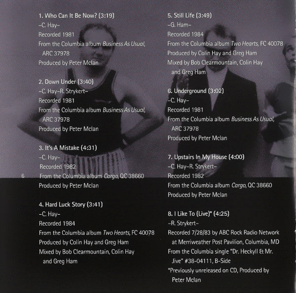 Men At Work - Contraband: The Best Of - CD image 5