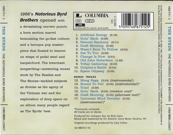 Byrds - Notorious Byrd Brothers - CD image 2