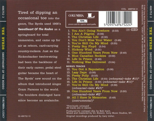 Byrds - Sweetheart Of The Rodeo - CD image 2