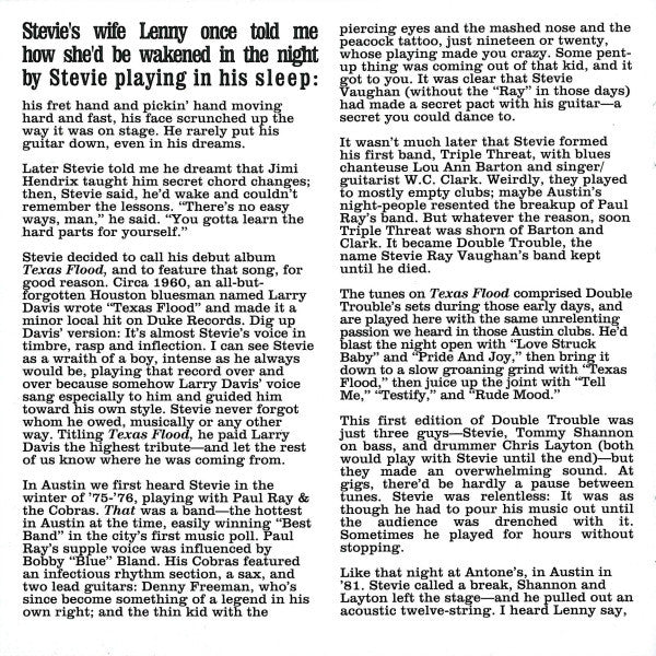 Stevie Ray Vaughan & - Texas Flood - CD image 5