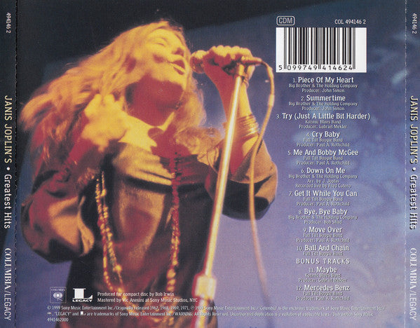 Janis Joplin - 's Greatest Hits - CD image 2