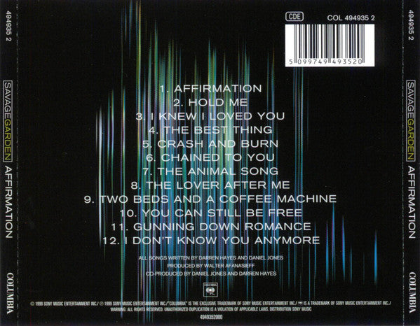 Savage Garden - Affirmation - Used CD image 2
