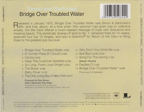 Simon & Garfunkel - Bridge Over Troubled Water - CD image 3