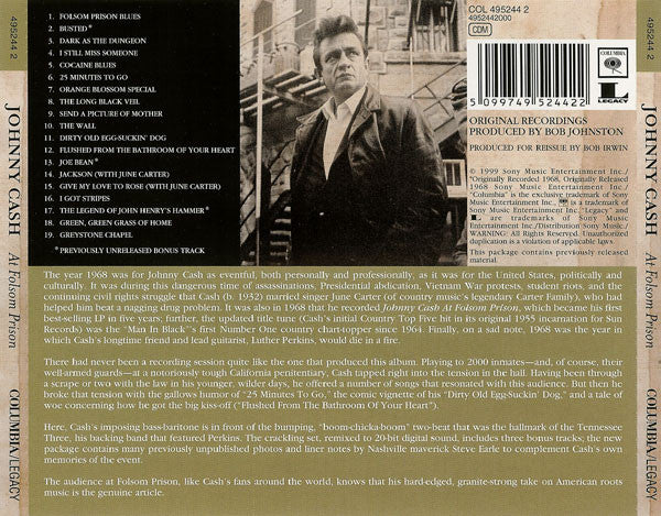 Johnny Cash - At Folsom Prison - CD image 2