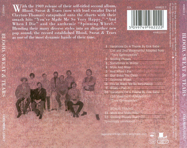 BLOOD SWEAT & TEARS - BLOOD  SWEAT & TEARS - CD image 1