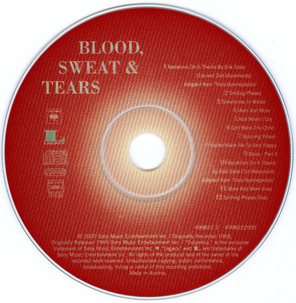 BLOOD SWEAT & TEARS - BLOOD  SWEAT & TEARS - CD image 2