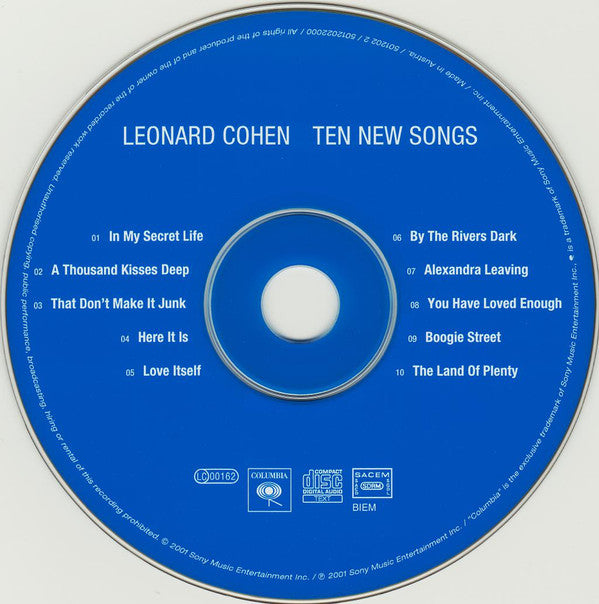 Leonard Cohen - Ten New Songs - CD image 3