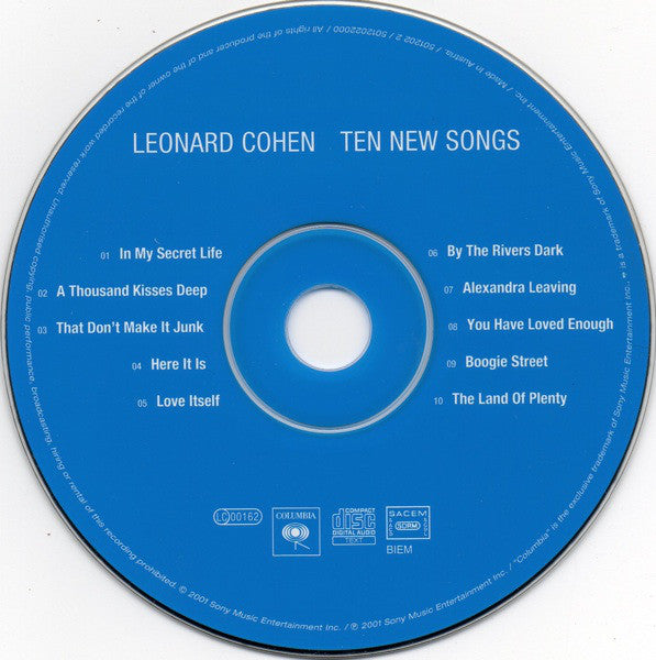 Leonard Cohen - Ten New Songs - CD image 9