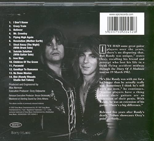 Ozzy Osbourne - Randy Rhoads Tribute - CD image 2