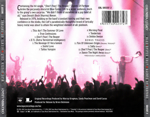 Blue Oyster Cult - Agents Of Fortune - CD image 3