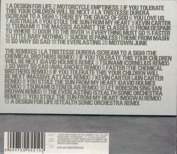 Manic Street Preache - Forever Delayed - The Greatest Hits - Used CD image 2