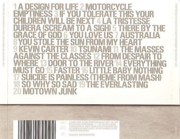 Manic Street Preache - Forever Delayed - The Greatest Hits - Used CD image 5