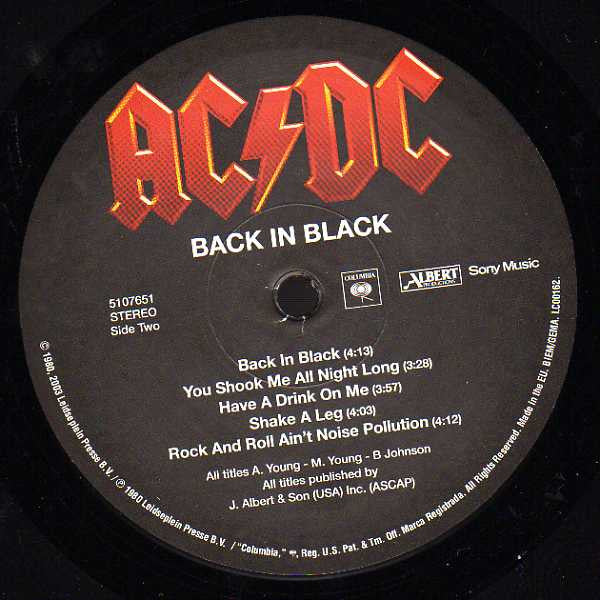 AC/DC - Back In Black - Vinyl Record image 4