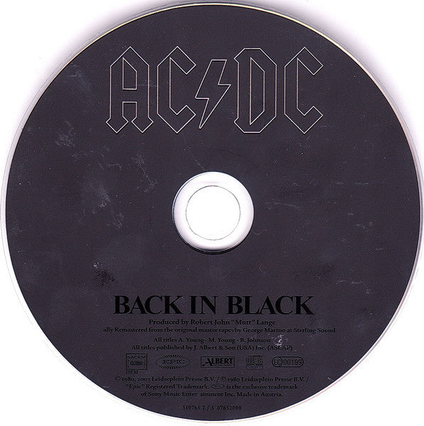 AC/DC - Back In Black - CD image 3