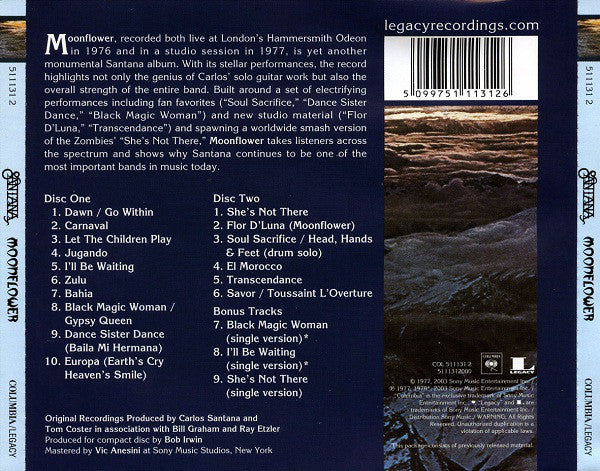 Santana - Moonflower - CD image 3