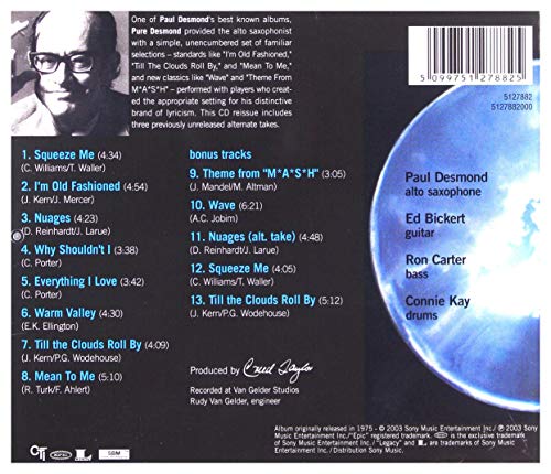 Paul Desmond - Pure Desmond - CD image 2