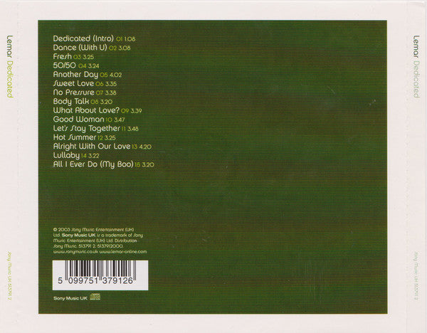 Lemar - Dedicated - Used CD image 7