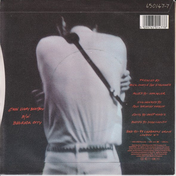 Big Audio Dynamite - C'mon Every Beatbox - Used Vinyl Record 7" image 2