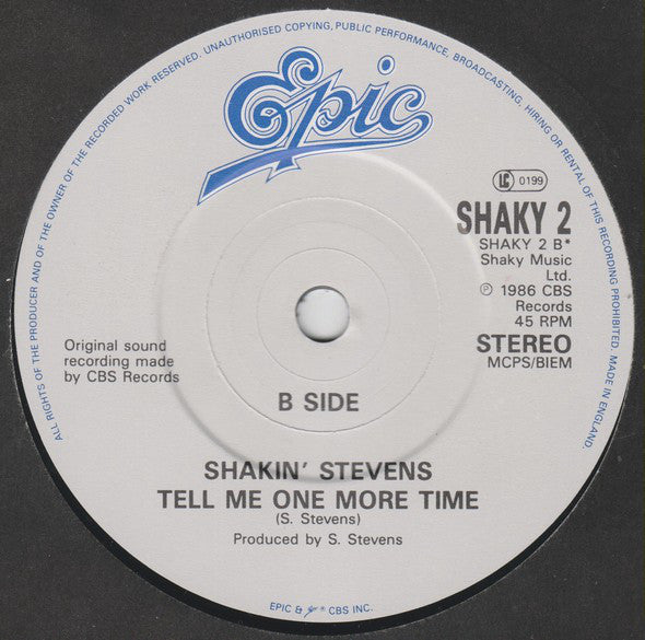 Shakin' Stevens - Because I Love You - Used Vinyl Record 7" image 4
