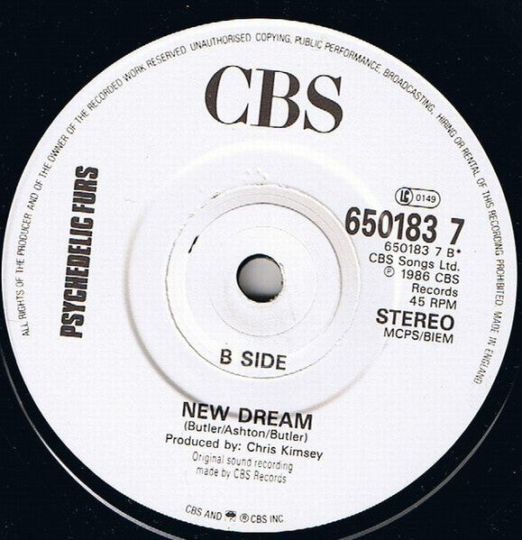 Psychedelic Furs - Heartbreak Beat - Used Vinyl Record 7" image 4