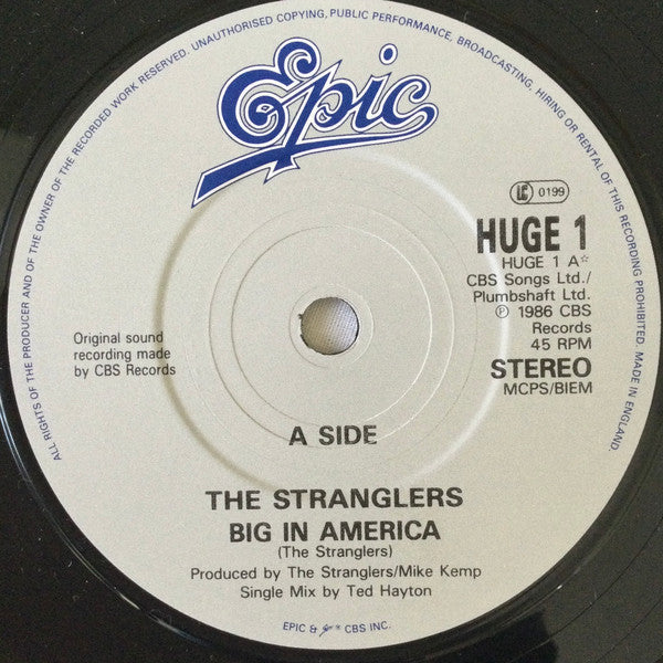 Stranglers - Big In America - Used Vinyl Record 7" image 1