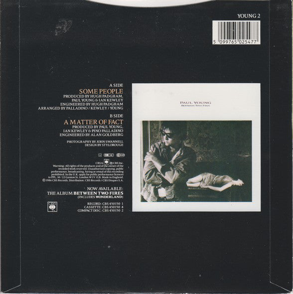 Paul Young - Some People - Used Vinyl Record 7" image 2