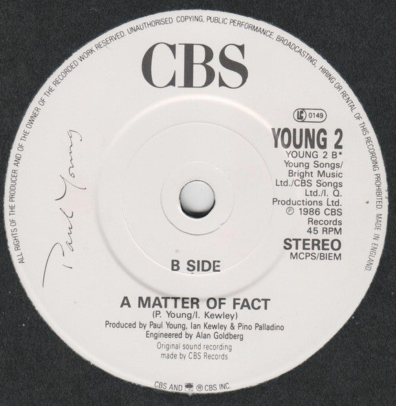 Paul Young - Some People - Used Vinyl Record 7" image 4
