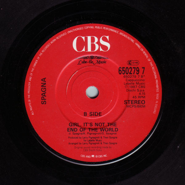 Ivana Spagna - Call Me - Used Vinyl Record 7" image 8