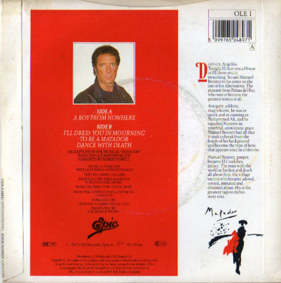 Tom Jones - A Boy From Nowhere - Used Vinyl Record 7" image 6