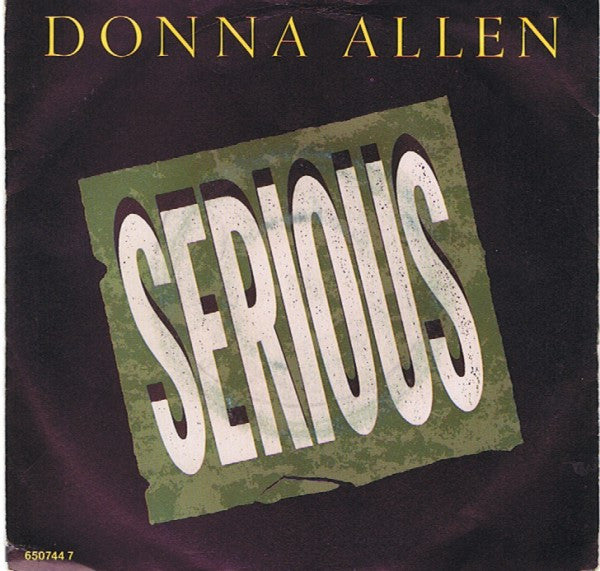 Donna Allen - Serious - Used Vinyl Record 7" image 1