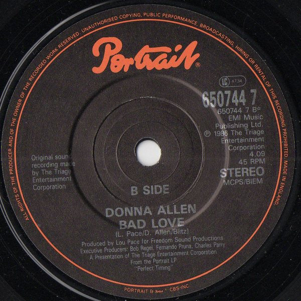 Donna Allen - Serious - Used Vinyl Record 7" image 8