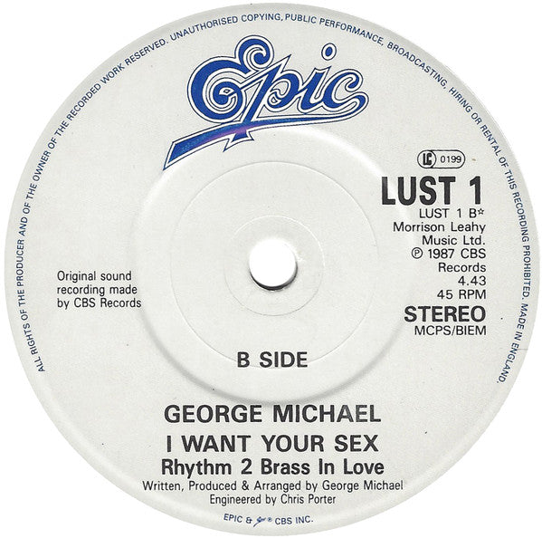 George Michael - I Want Your Sex - Used Vinyl Record 7" image 8
