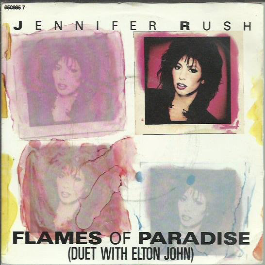 Jennifer Rush - Flames Of Paradise - Used Vinyl Record 7" image 5