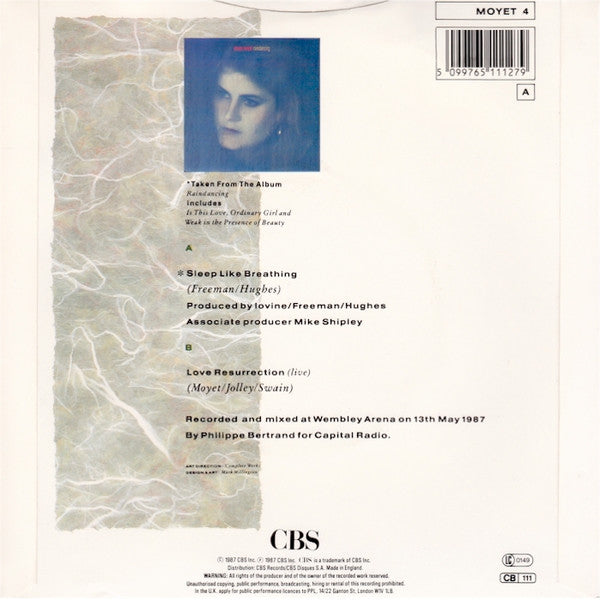 Alison Moyet - Sleep Like Breathing - Used Vinyl Record 7" image 2