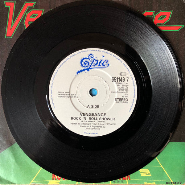 Vengeance - Rock 'n Roll Shower - Used Vinyl Record 7" image 5