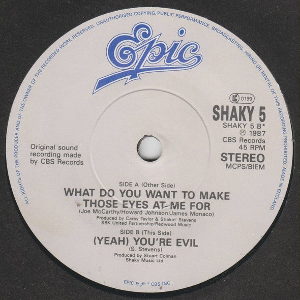 Shakin' Stevens - What Do You Want To Make Those Eyes At Me For - Use image 8